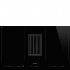 Варочная панель SMEG HOBD682D1 индукционная со встроенной вытяжкой, цвет черный