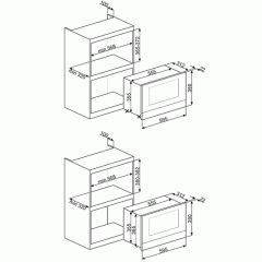 Микроволновая печь SMEG MP822PO, цвет кремовый (фурнитура латунная)