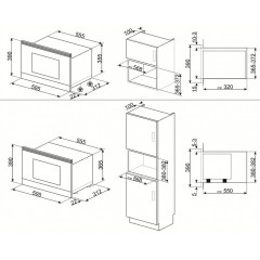 Микроволновая печь SMEG MP822PO, цвет кремовый (фурнитура латунная)