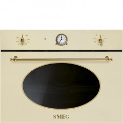 Микроволновая печь SMEG SF4800MP, цвет кремовый (фурнитура позолоченная)