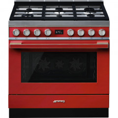 Варочный центр Smeg CPF9GPR красный